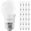 Luxrite A15 LED Light Bulbs 7W (40W Equivalent) 600LM 3000K Soft White Dimmable E26 Base 24-Pack LR21351-24PK